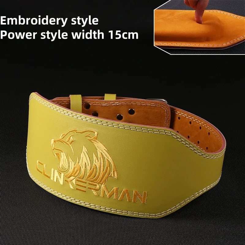 Lion Embroidery Weightlifting Belt, Width 11.5/15cm Professional Gym Powerlifting Belt for Men Women, Adjustment Fitness Belt.