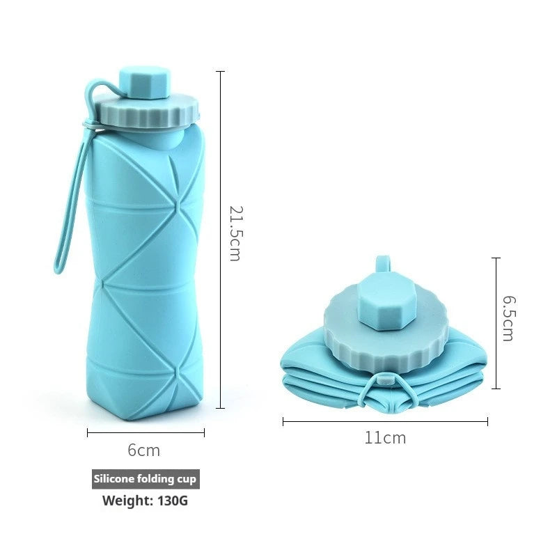 Silicone Collapsible Mug Large Capacity 600ml Outdoor Travel Sports Portable High Temperature Resistant Food Grade water cup
