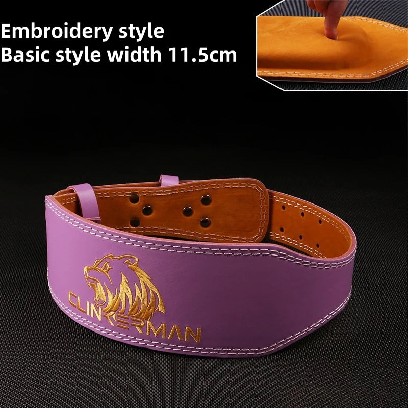 Lion Embroidery Weightlifting Belt, Width 11.5/15cm Professional Gym Powerlifting Belt for Men Women, Adjustment Fitness Belt.