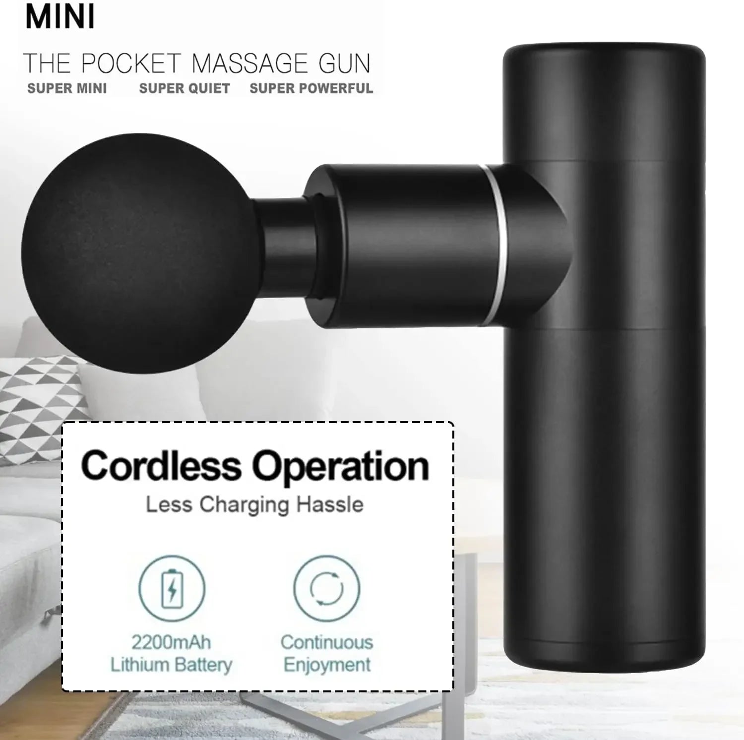 Mini Massage Gun,Deep Tissue Percussion Muscle Massage Gun for Athletes,Super Quiet Portable Electric Sport Massager