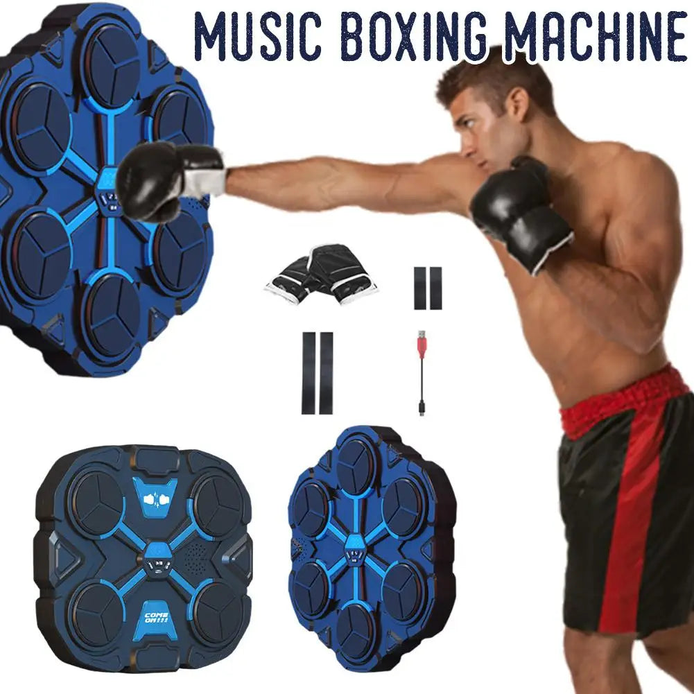 Sports Music Boxing Machine Home Bluetooth Smart Reaction Exercise Trainer Target Decompression Wall Target For Kids And Al M5K3