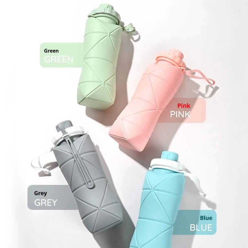 Silicone Collapsible Mug Large Capacity 600ml Outdoor Travel Sports Portable High Temperature Resistant Food Grade water cup