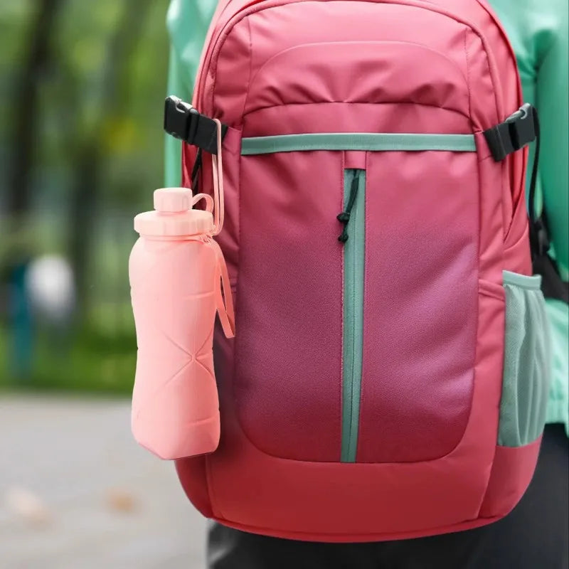 Silicone Collapsible Mug Large Capacity 600ml Outdoor Travel Sports Portable High Temperature Resistant Food Grade water cup