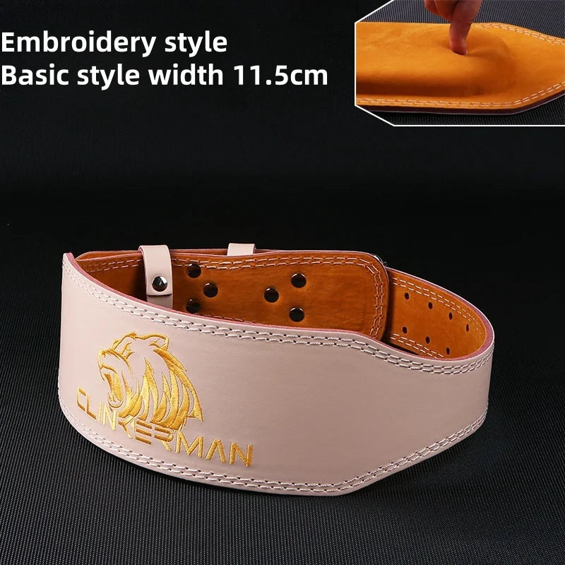 Lion Embroidery Weightlifting Belt, Width 11.5/15cm Professional Gym Powerlifting Belt for Men Women, Adjustment Fitness Belt.