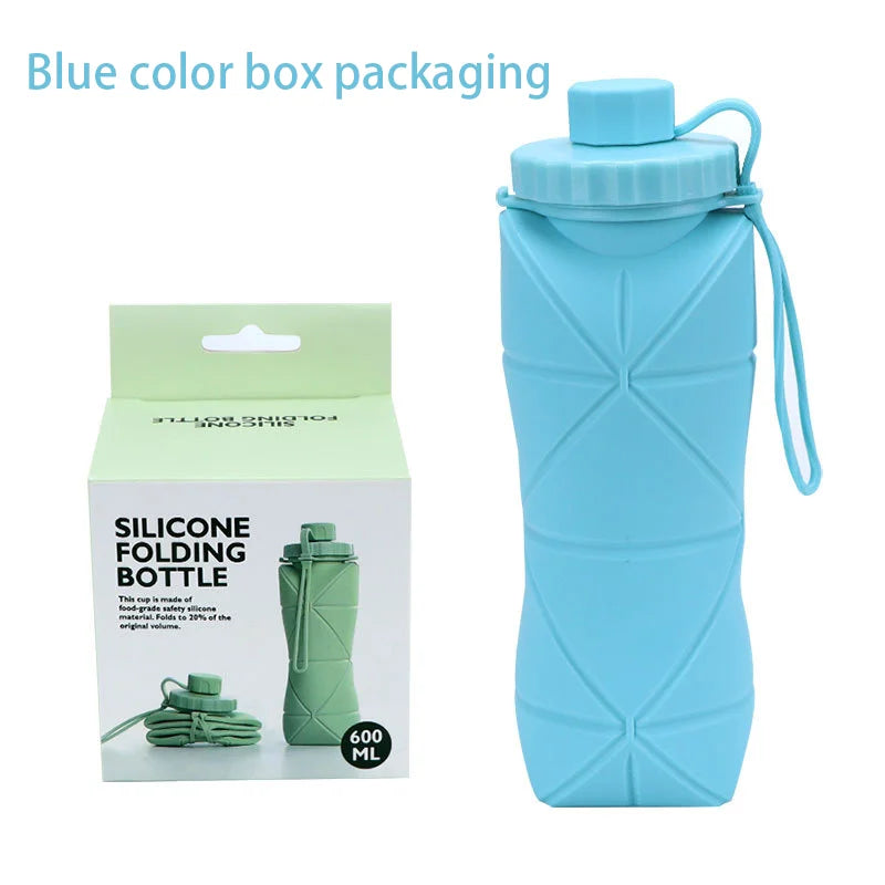 Silicone Collapsible Mug Large Capacity 600ml Outdoor Travel Sports Portable High Temperature Resistant Food Grade water cup