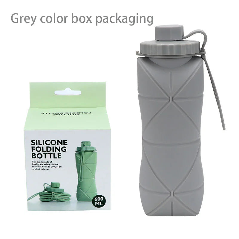 Silicone Collapsible Mug Large Capacity 600ml Outdoor Travel Sports Portable High Temperature Resistant Food Grade water cup