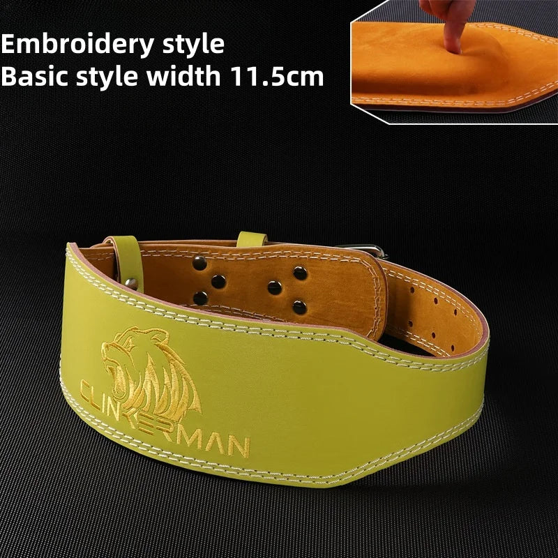 Lion Embroidery Weightlifting Belt, Width 11.5/15cm Professional Gym Powerlifting Belt for Men Women, Adjustment Fitness Belt.