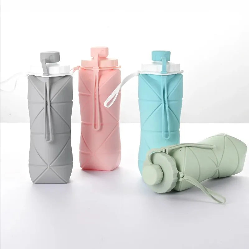 Silicone Collapsible Mug Large Capacity 600ml Outdoor Travel Sports Portable High Temperature Resistant Food Grade water cup