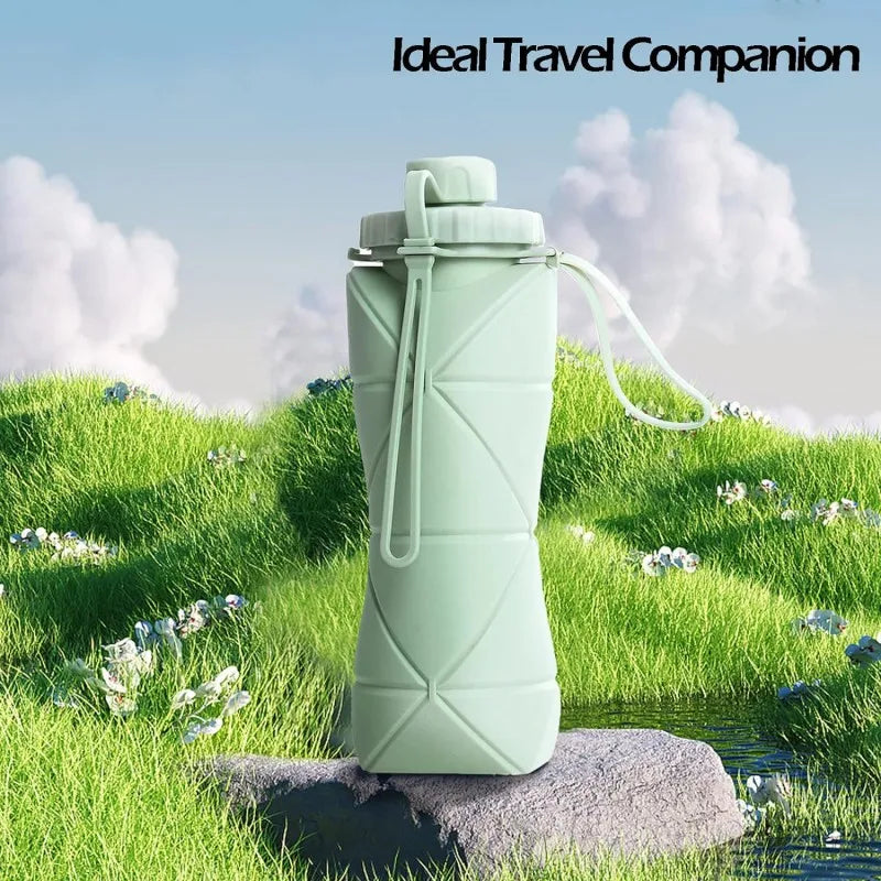 Silicone Collapsible Mug Large Capacity 600ml Outdoor Travel Sports Portable High Temperature Resistant Food Grade water cup