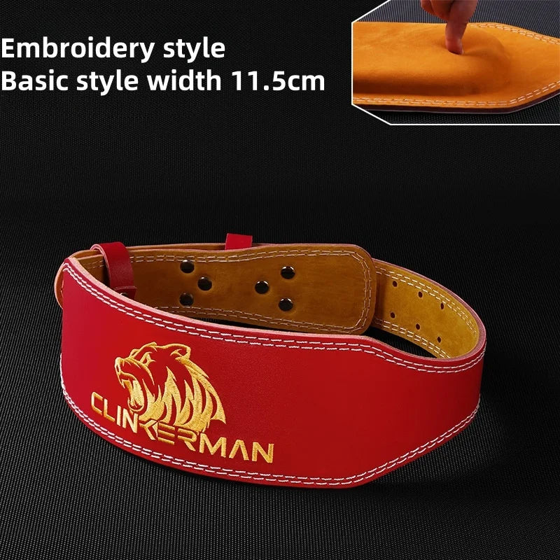 Lion Embroidery Weightlifting Belt, Width 11.5/15cm Professional Gym Powerlifting Belt for Men Women, Adjustment Fitness Belt.