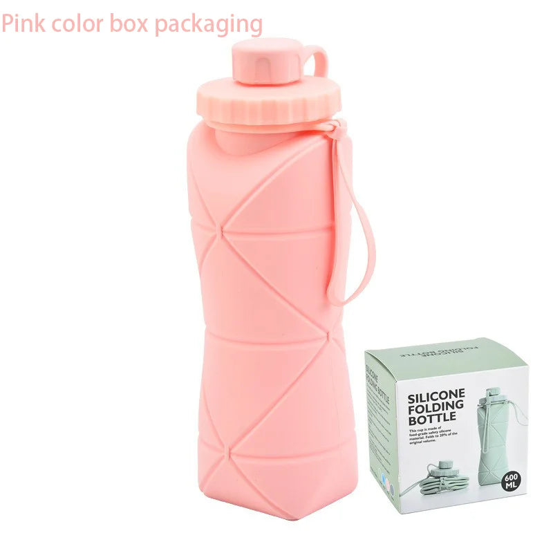 Silicone Collapsible Mug Large Capacity 600ml Outdoor Travel Sports Portable High Temperature Resistant Food Grade water cup