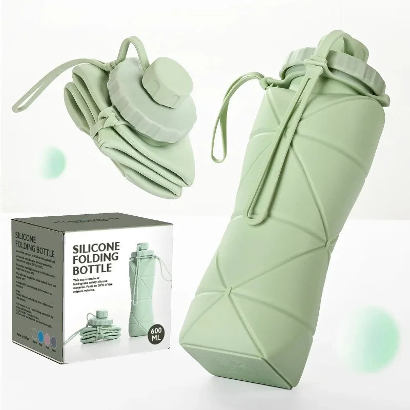 Silicone Collapsible Mug Large Capacity 600ml Outdoor Travel Sports Portable High Temperature Resistant Food Grade water cup